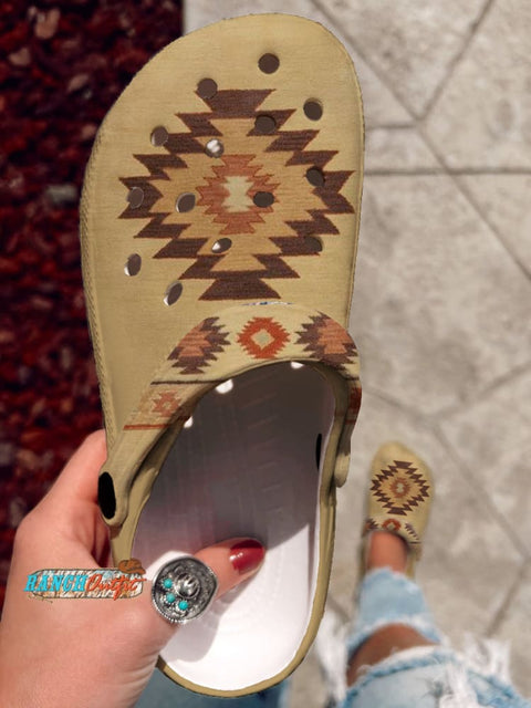 Vintage Aztec Art Print Slippers
